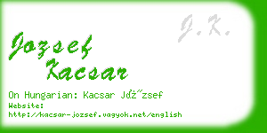 jozsef kacsar business card